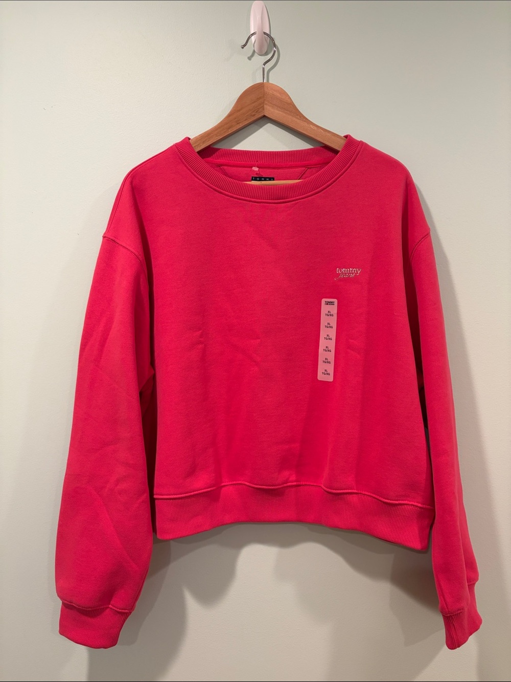 NWT Tommy Hilfiger Hot Pink Crew Sweatshirt